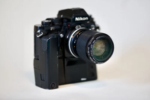Nikon F3 HP, power grip, original & DW-4 View Finder, 35-105mm lens