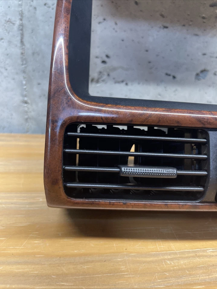 02-06 OEM Honda CR-V consola central aire acondicionado radio ventilación bisel moldura grano de madera raro Foto 2 de 4