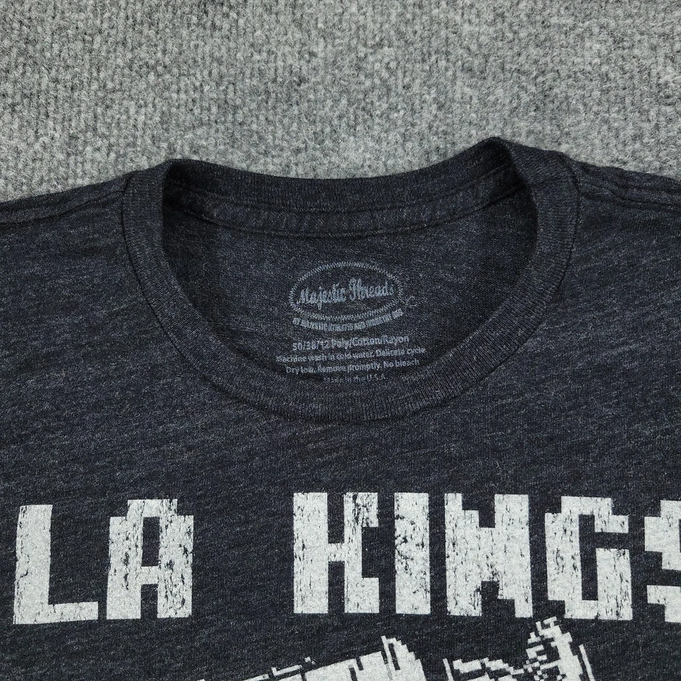 Camisa para hombre Los Angeles Kings grande negra con logotipo de hockey de la NHL gráfico manga corta Foto 3 de 4