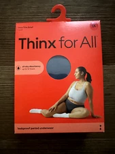 Thinx for All All Day Absorbency Leakproof Period Underwear Lace Trim Storm 1X