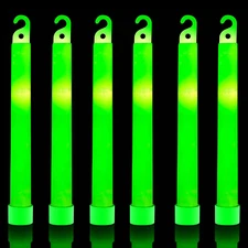32 Ultra Bright 6 Inch Large Green Glow Sticks - Chem Lights Sticks with 12 H