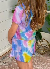 Girl's Summer Cute T-Shirt and Shorts Set with Side Pockets