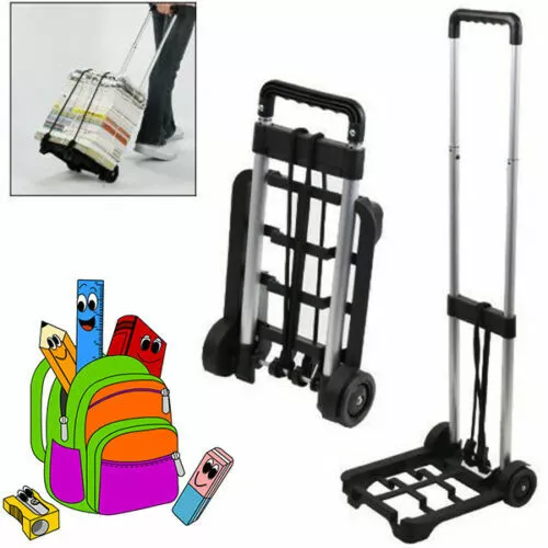 CARRELLO PER ZAINO BAGAGLI PIEGHEVOLE PACCHI TROLLEY PORTA CARTELLA PACCHI