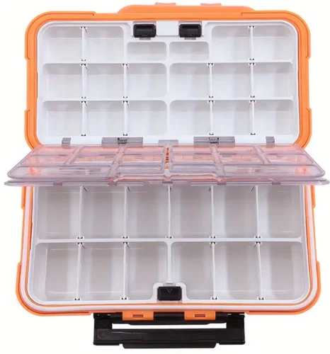 1x Fishing Lure Bait Tackle 2 Layer Storage Box Case Waterproof Compartments NEW - Picture 56 of 150