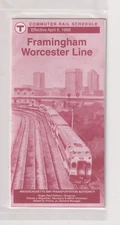 BOSTON  - MBTA      South Station   WORCESTER    April  6, 1998    (  MINT )