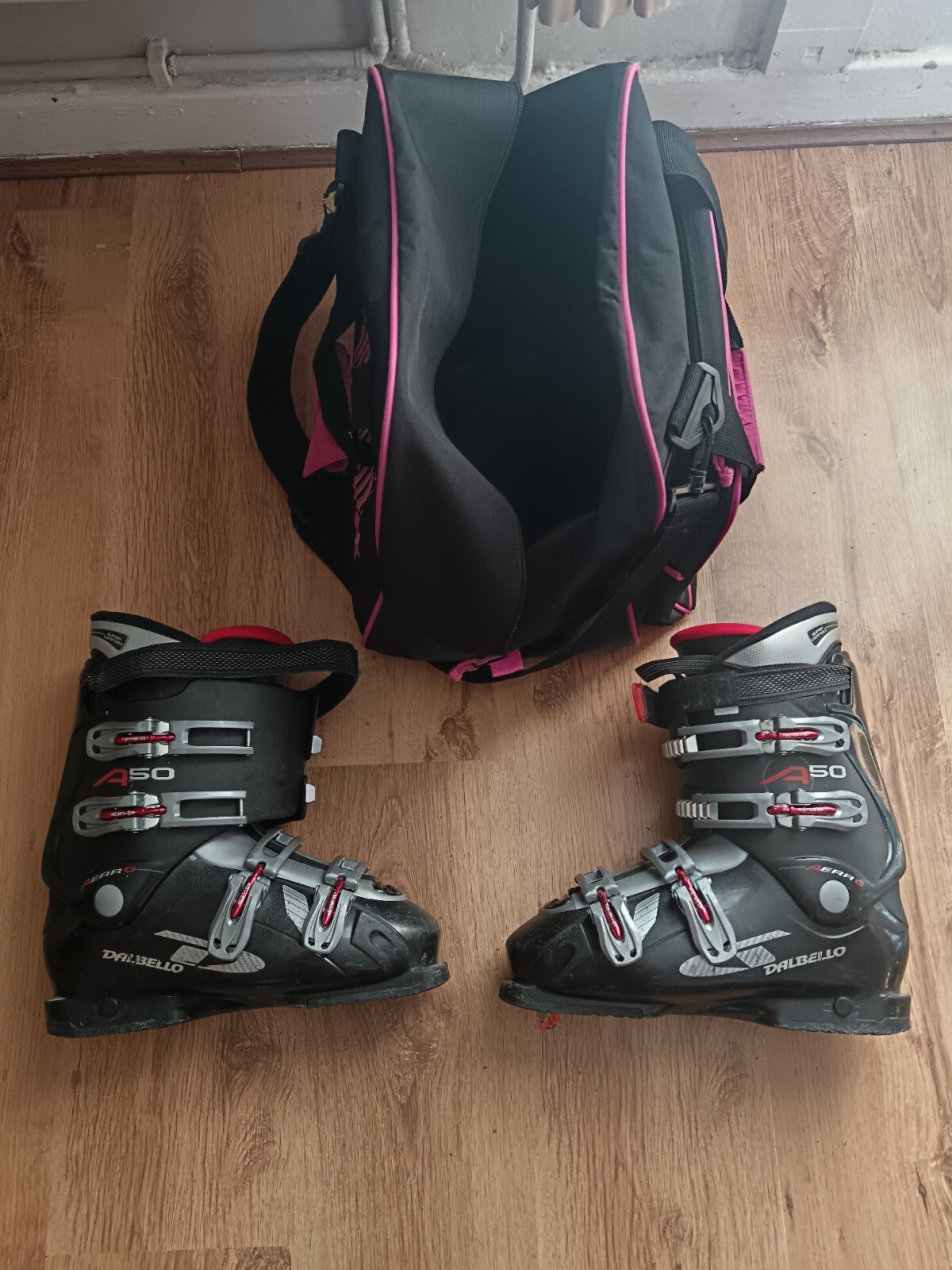 SALOMON Stivali da sci Dalbello A50 aerodinamici taglia 318 mm con borsa porta scarponi da sci