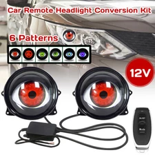 3 Inch Car Dynamic Devil Eyes Lights 12v Car Remote Control Eyes Retrofit Kit