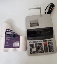 Sharp VX 2652H Printing 12 Digit Calculator With 8 Rolls Of Paper