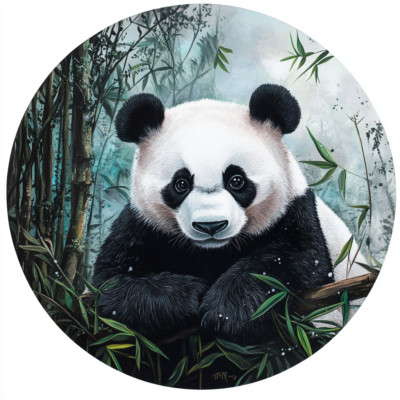 XXL 30X30 Autoaufkleber Panda Aufkleber
