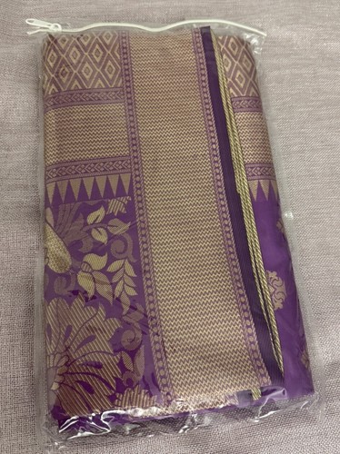 Party Silk Saree For Women Banarasi Designer Indian Wedding Wear Pure Silk Saree - 第 7/8 張圖片