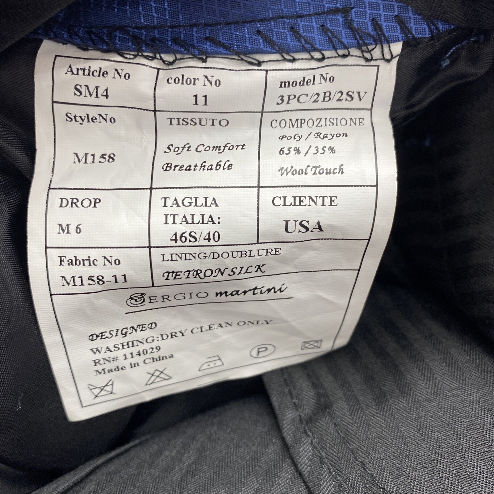 Sergio Martini Blue Flat Front Dress Pants Mens Size 40X36 New eBay