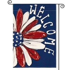 Patriotic 4th of July Garden Flag 12x18 Inch Double Garden Size-12 x 18" Multi
