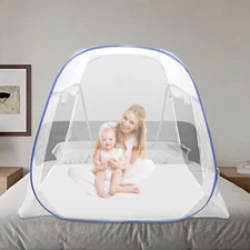Pop-Up Mosquito Net Tent Foldable Mosquito Net Zipper Single Door Netting Tent