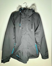 Marker Women's Faux Fur Black Insulated Winter Ski Snowboard Jacket Coat Size 16
