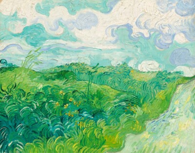 Vincent van Gogh Green Wheat Fields - Fine Art Print on Canvas Giclee Painting