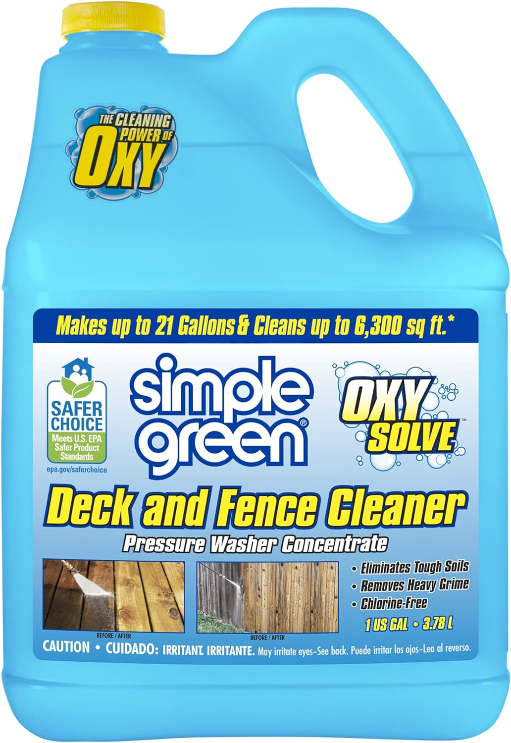 Oxy Solve Deck and Fence Pressure Washer Cleaner Colorless to Pale Straw Unscented