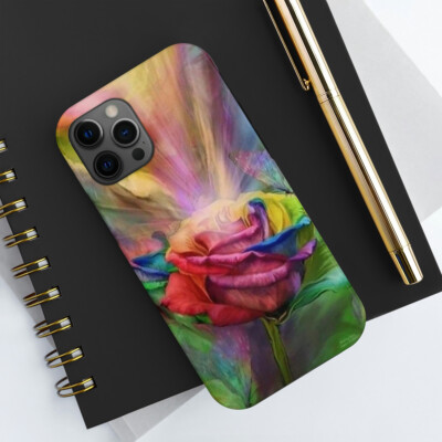 Rainbow Rose Tough Phone Cases, Case-Mate