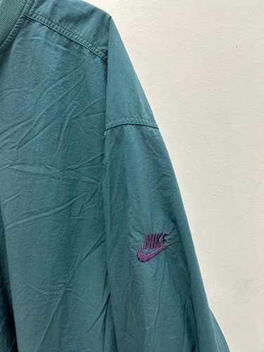 VTG 90's Nike Golf Windbreaker Jacket Mens XXL Black 1/4 Button Pullover Green - Picture 2 of 8