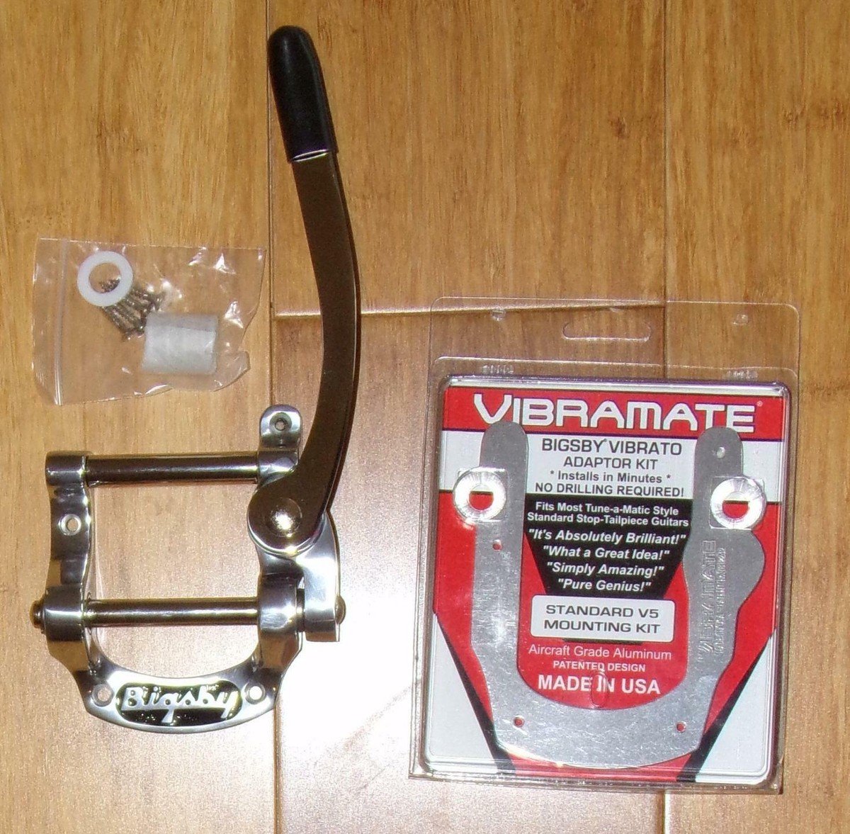 Bigsby B5 ＋VIBRAMATEセット Bigsby B5 with Vibramate V5 - Polished Aluminum - StewMac