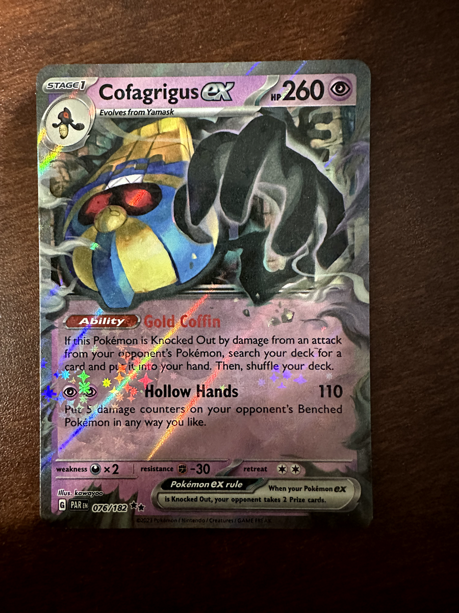 Pokémon Card - Cofagrigus ex 076/182 Alt Art - Paradox Rift