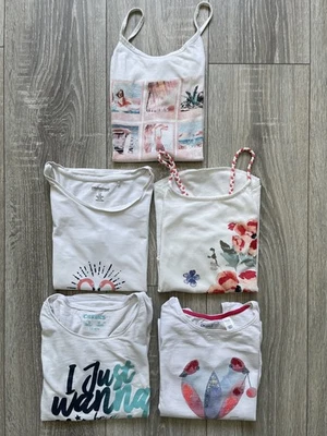 Lots t-shirt manche courte et bretelle été blanc à motif - 12 ans - Photo 1/4
