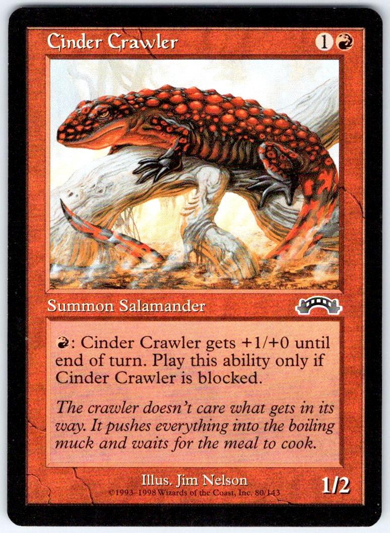 Cinder Crawler 80 Common Exodus Magic: The Gathering Near Mint