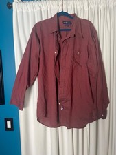 Vintage 90s Ralph Lauren 100 Cotton, Long Sleeve Button Down Shirt, 2XL, Red
