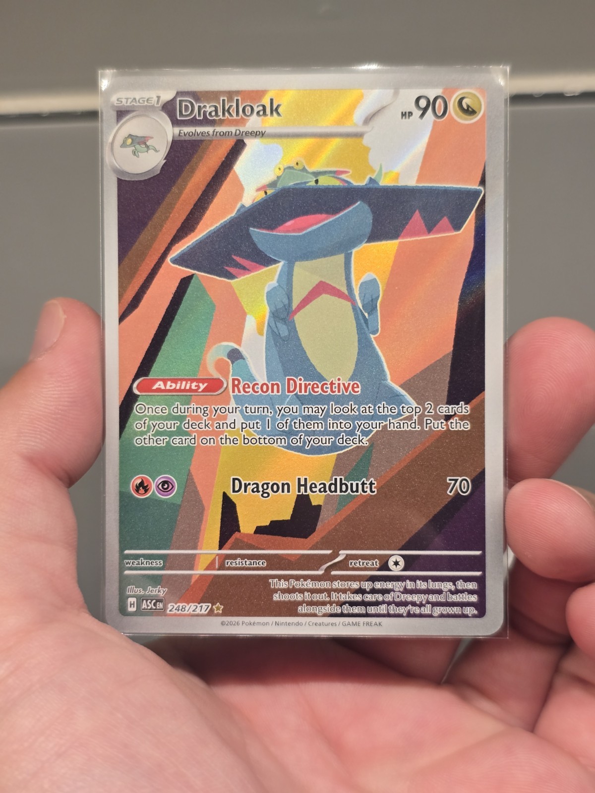 Pokemon TCG Ascended Heroes 248/217 Drakloak Illustration Rare IR Pack Fresh LP