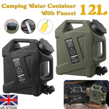 12L Portable Water Container Outdoor Camping Emergency Bucket Tank With Faucet