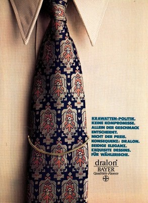3w26015/ Reklame aus 1969   Dralon Bayer Krawatten