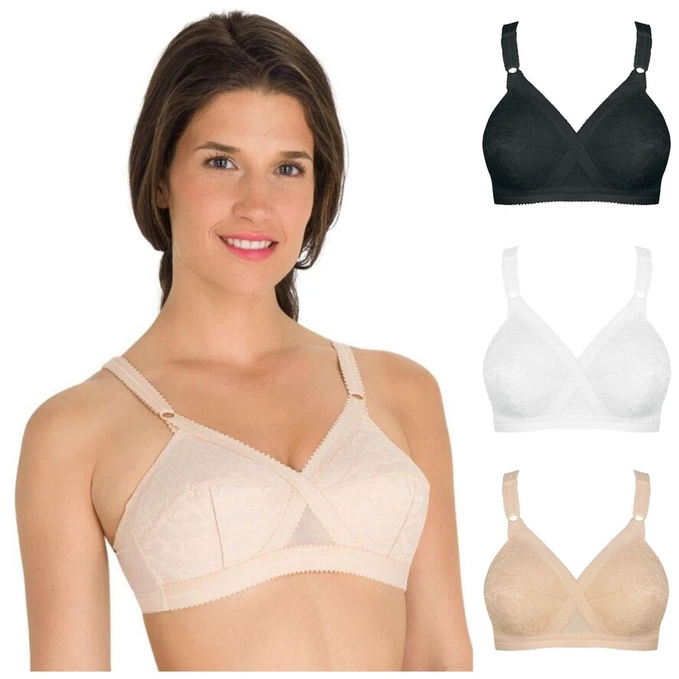 Playtex Cross Your Heart Bra Non-Wired Full Coverage Wirefree Bras P0556 - Image 1 of 1