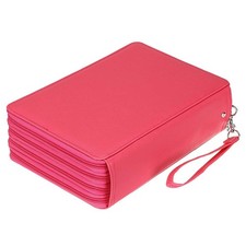 BTSKY 200 Slots Colored Pencil Organizer - Deluxe PU Leather Pencil Case Hold...