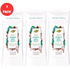 Dove Pepper Mint Bark Deodorant Antiperspirant Holiday Limited Edition (3 PACK)