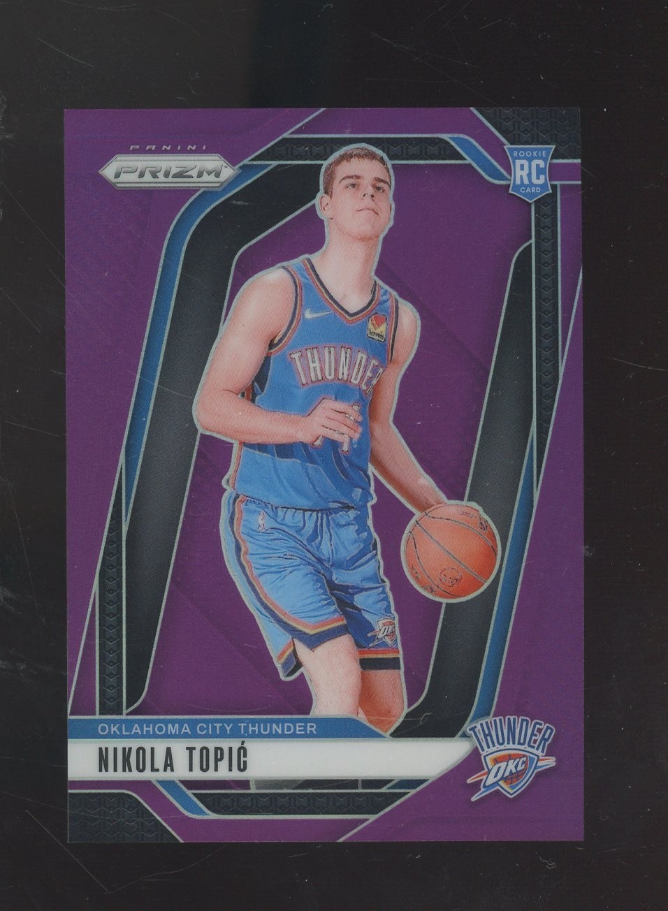 2024-25 Panini Purple Prizm #230 Nikola Topic OKC Thunder RC Rookie 59/99