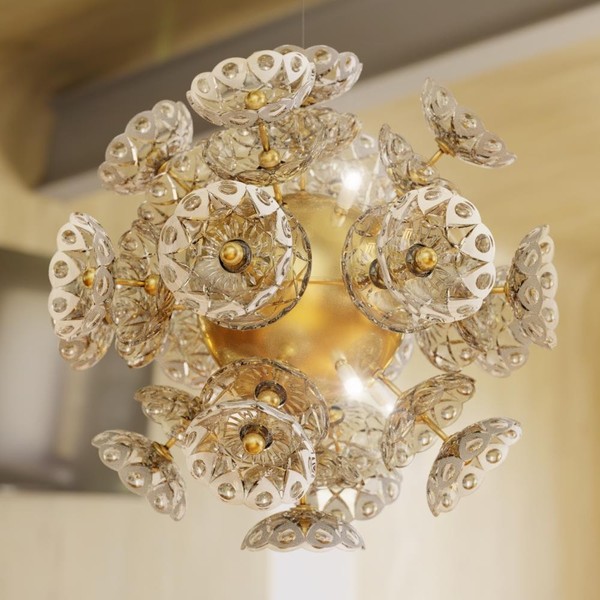 Kronleuchter Elite Bohemia Flower Decken Deckenlampe Kronleuchte Beleuchtung-image