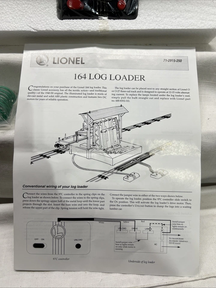 Lionel 6-12915 O 164 Operating Log Loader New - Image 2 of 4
