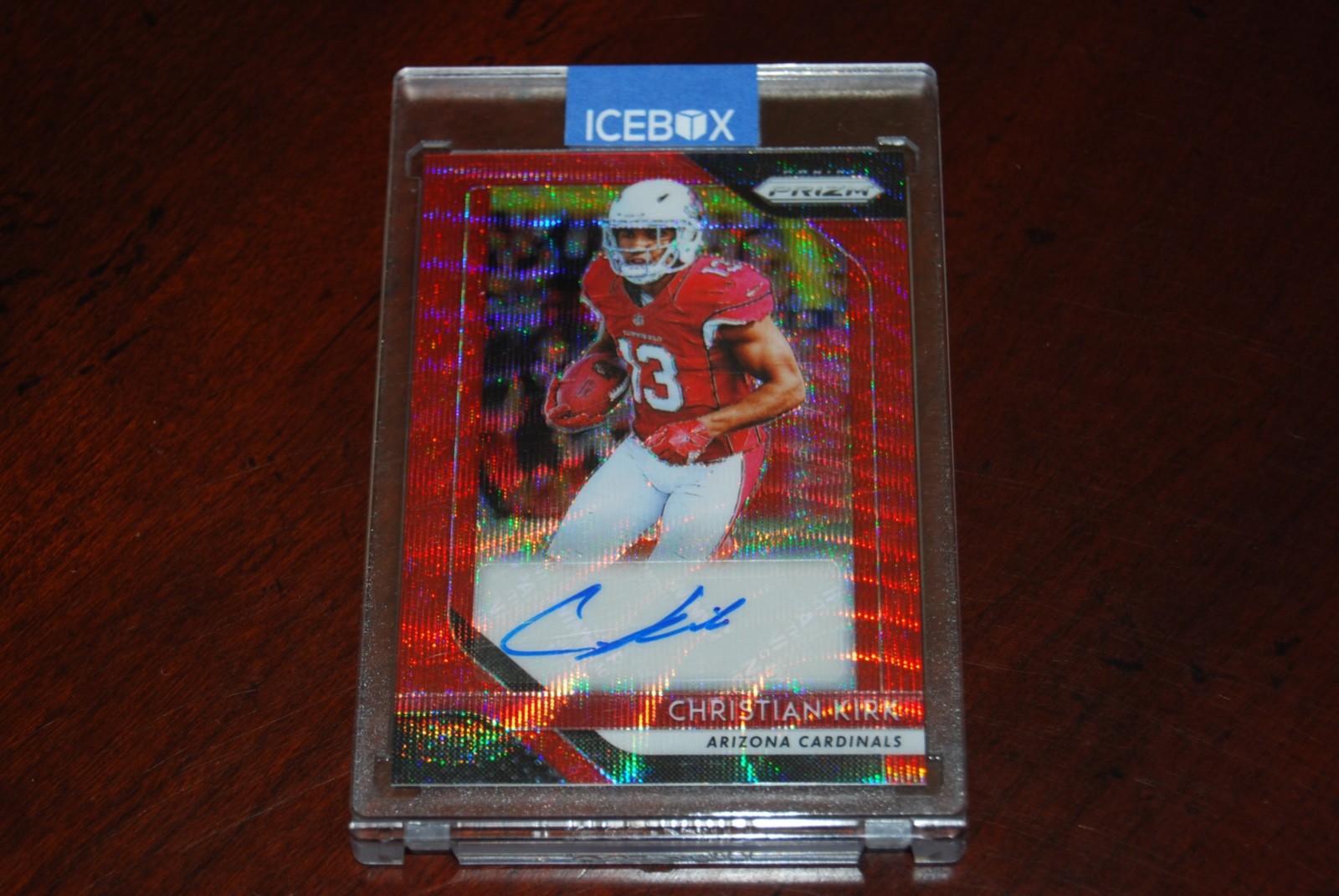 CHRISTIAN KIRK 2018 PRIZM RED WAVE AUTO RC #35/49 RARE SHARP BEAUTY TEXANS!