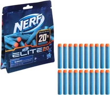 NERF Elite 2.0 20-Dart Refill Pack, 20 Official Nerf Standard, blue, orange 
