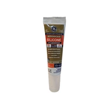 GE Advanced Silicone Caulk for Kitchen & Bathroom - 100% Waterproof Clear 2.8oz
