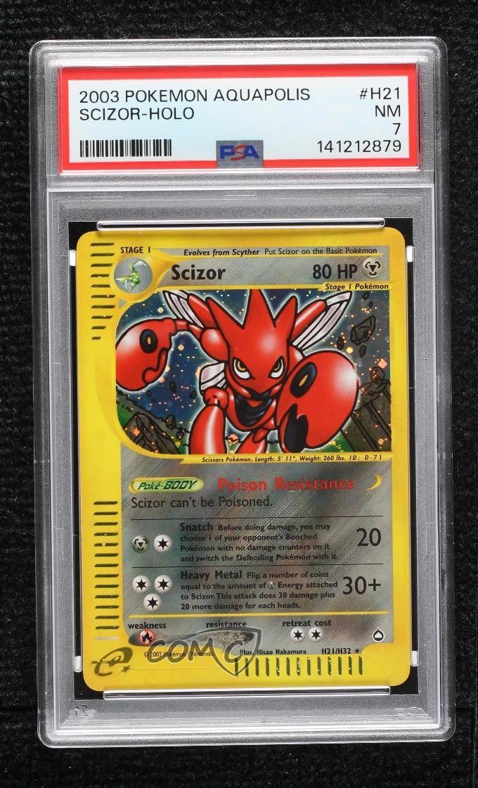 Scizor Holo Pokemon e-Card Series Aquapolis PSA 7 2003