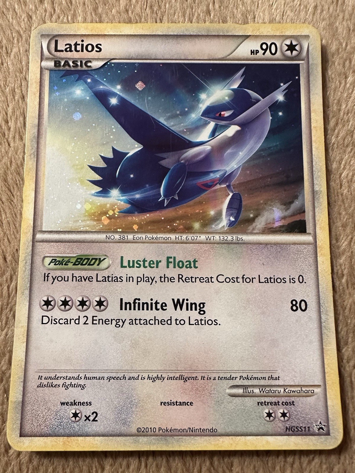 2010 Pokémon TCG HGSS Latios Black Star PROMO Holo Rare HGSS11 LP/MP