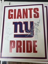 New York Giants Autographed Original Football Photo Multiple Signatures