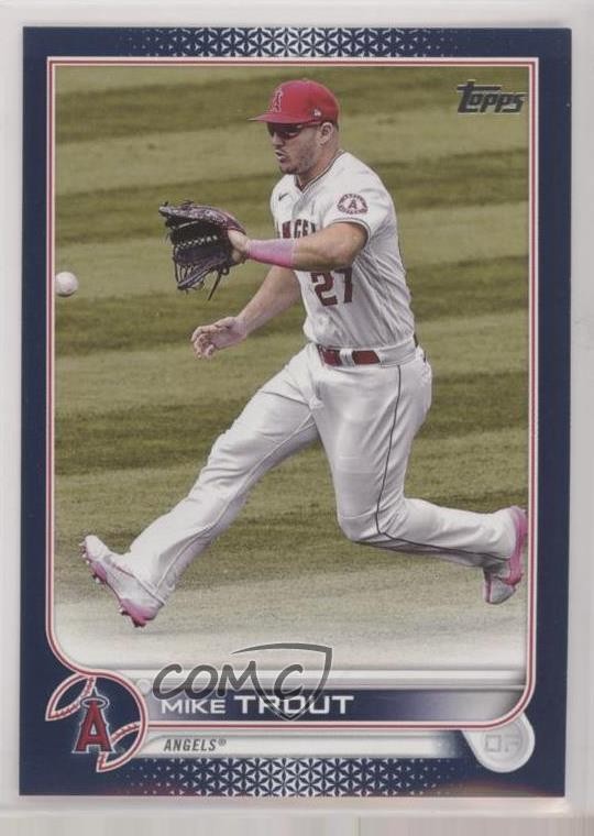 2022 Topps Series 1 Royal Blue Mike Trout #27 0it7