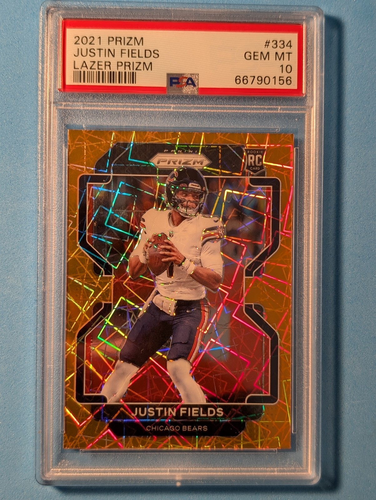 2021 Panini Prizm - Rookie Justin Fields #334 Lazer Prizm (RC)