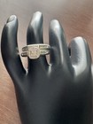 Sterling Silver ~1/4CTW Diamond Halo Wedding Set Size 7 — photo 7