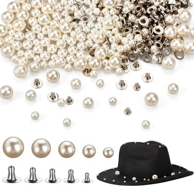 400 Pearls for Clothing Decoration Mix Size Include 200 Rivets Fabric...