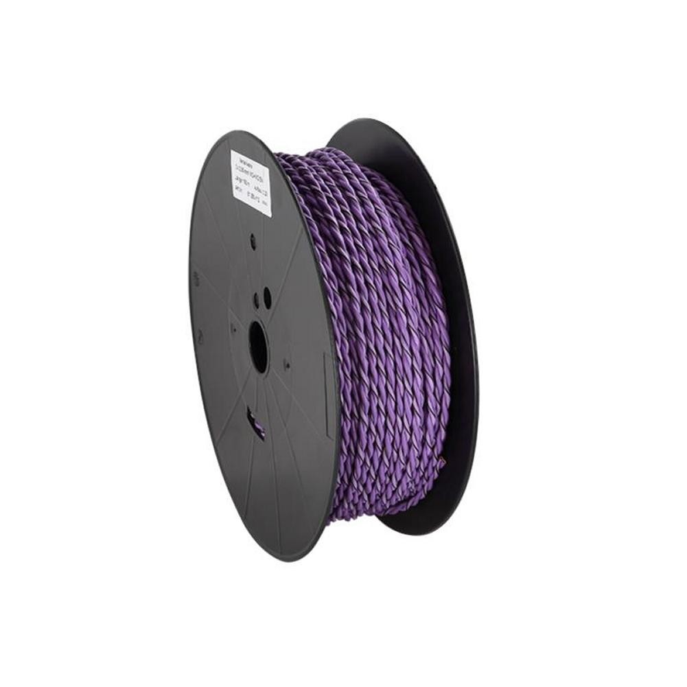 Cable pour enceinte torsade 2x2.50mm2 violet noir 100m pour connexion audio passive