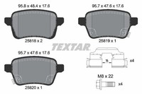 Bremsbelagsatz Scheibenbremse Hinten Textar 2581802 Passend FÜR Fiat BremsbelÄGe