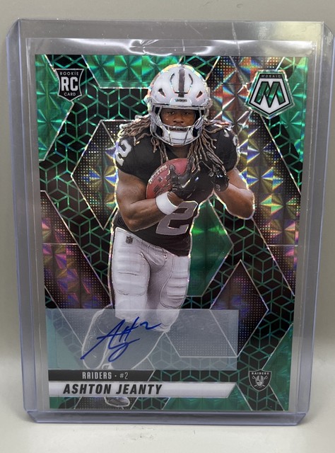 2025 Panini Mosaic - Ashton Jeanty Auto RC 345 Spectris Green Mosaic Prizm /30