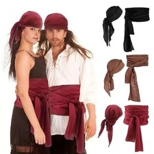 Pirate Headband Waist Belt Unisex Halloween Scarf Belts Festival Cosplay Costume